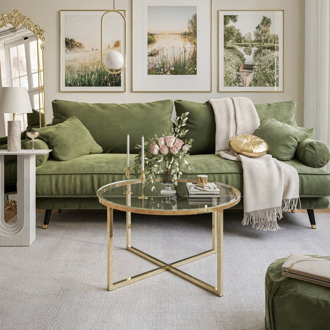 Fairmont Park Swinsley Cross Legs Coffee Table Clear 49cm H X 70cm W