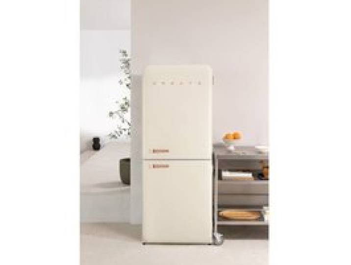Réfrigérateur combiné rétro - Create - 401L - No Frost - Blanc cassé - Silencieux