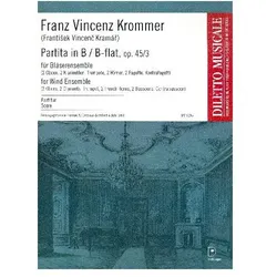 Partita B-Dur op.45,3 für 2 Oboen, 2 Klarinetten, Trompete, 2 Hörner, 2 Fagotte und Kontrafagott, Fachbücher von Franz Vinzenz Krommer