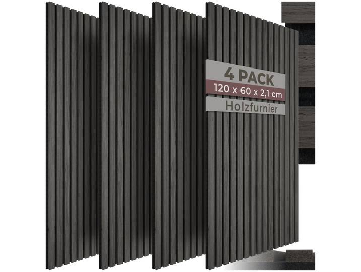 Akustikpaneele Sonic Wall Holzoptik - Eiche schwarz