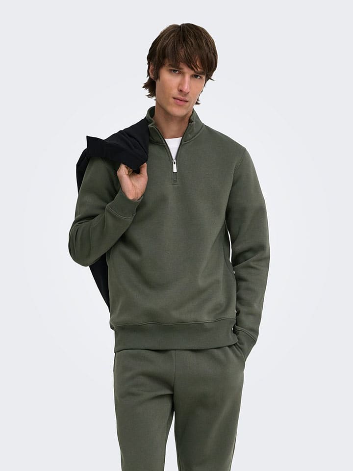 ONLY & SONS Sweatshirt in Khaki - M