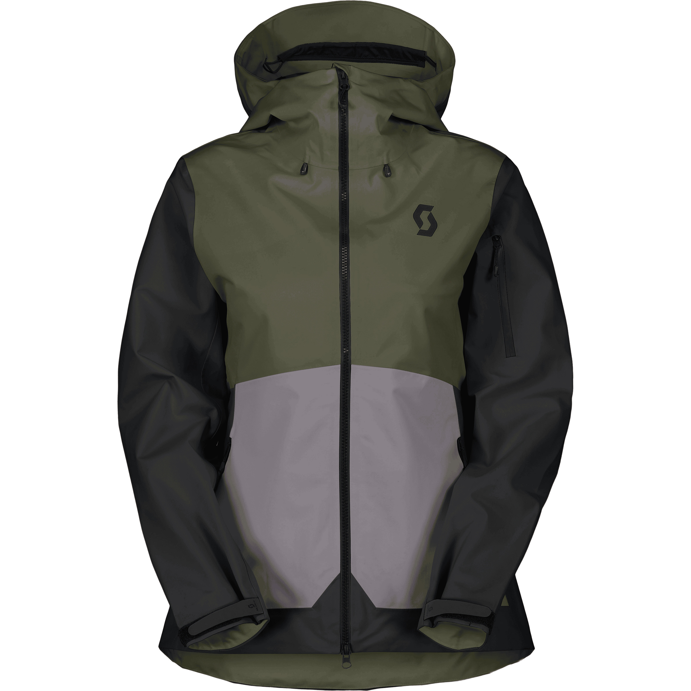 Scott Explorair 3L Damen Regenjacke oliv Größe S Skitour Winddicht Wasserabweisend