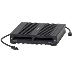 Sonnet SF3 Series - AJA Pak Media Thunderbolt Pro Card Reader (Thunderbolt 3), Speicherkartenlesegerät, Schwarz