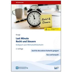 Last Minute Recht und Steuern, Schulbücher von Kirsten Runge