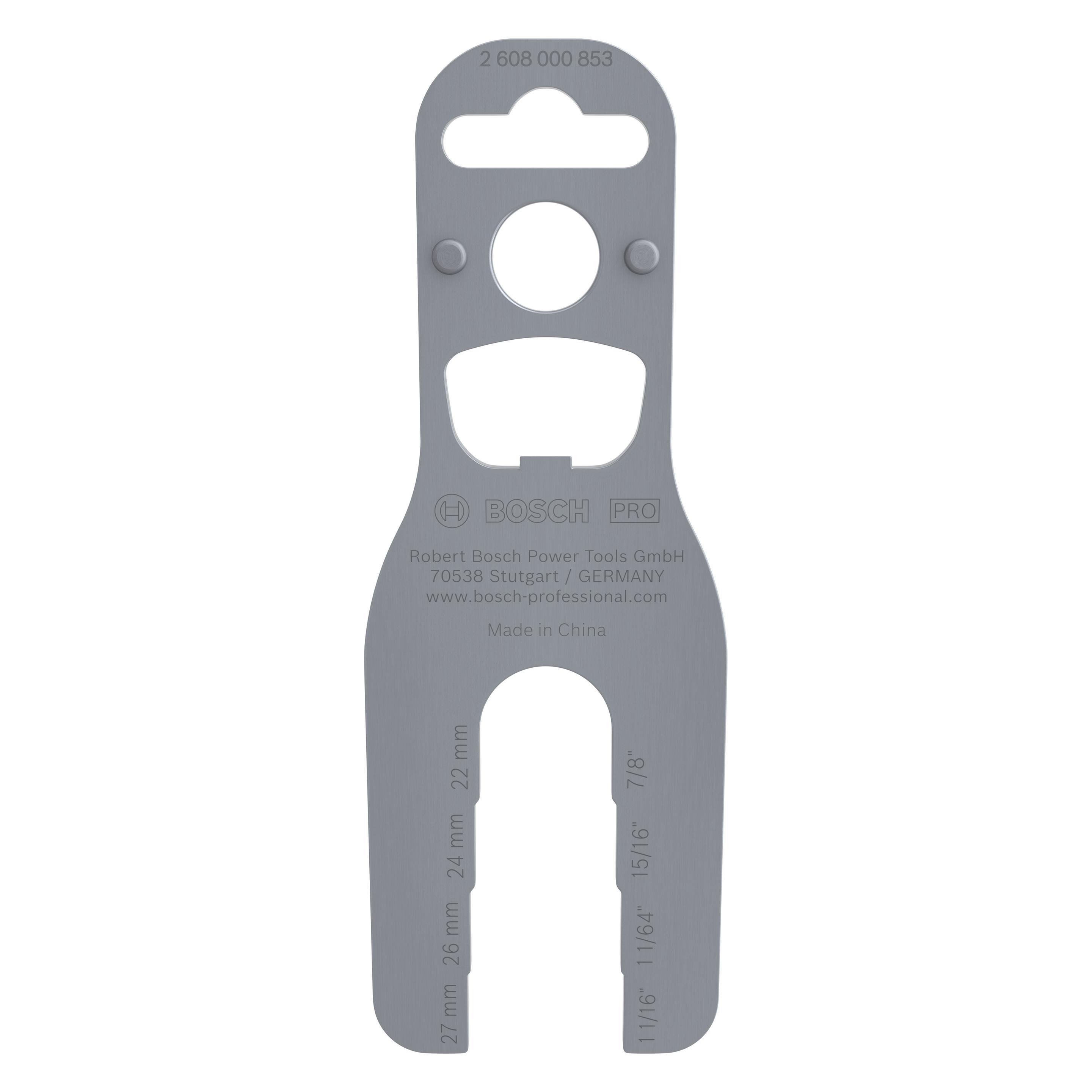 Bosch Professional Zubehör PRO Multischlüssel, 22-27mm, 2-Loch-Schlüssel, Falschenöffner (2608000853)