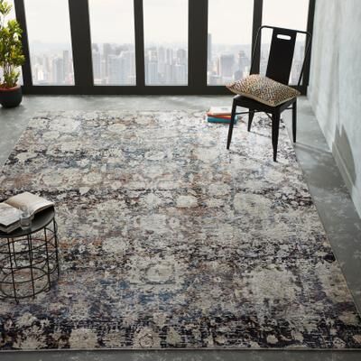 KALATY Denim / Grey Area Rug