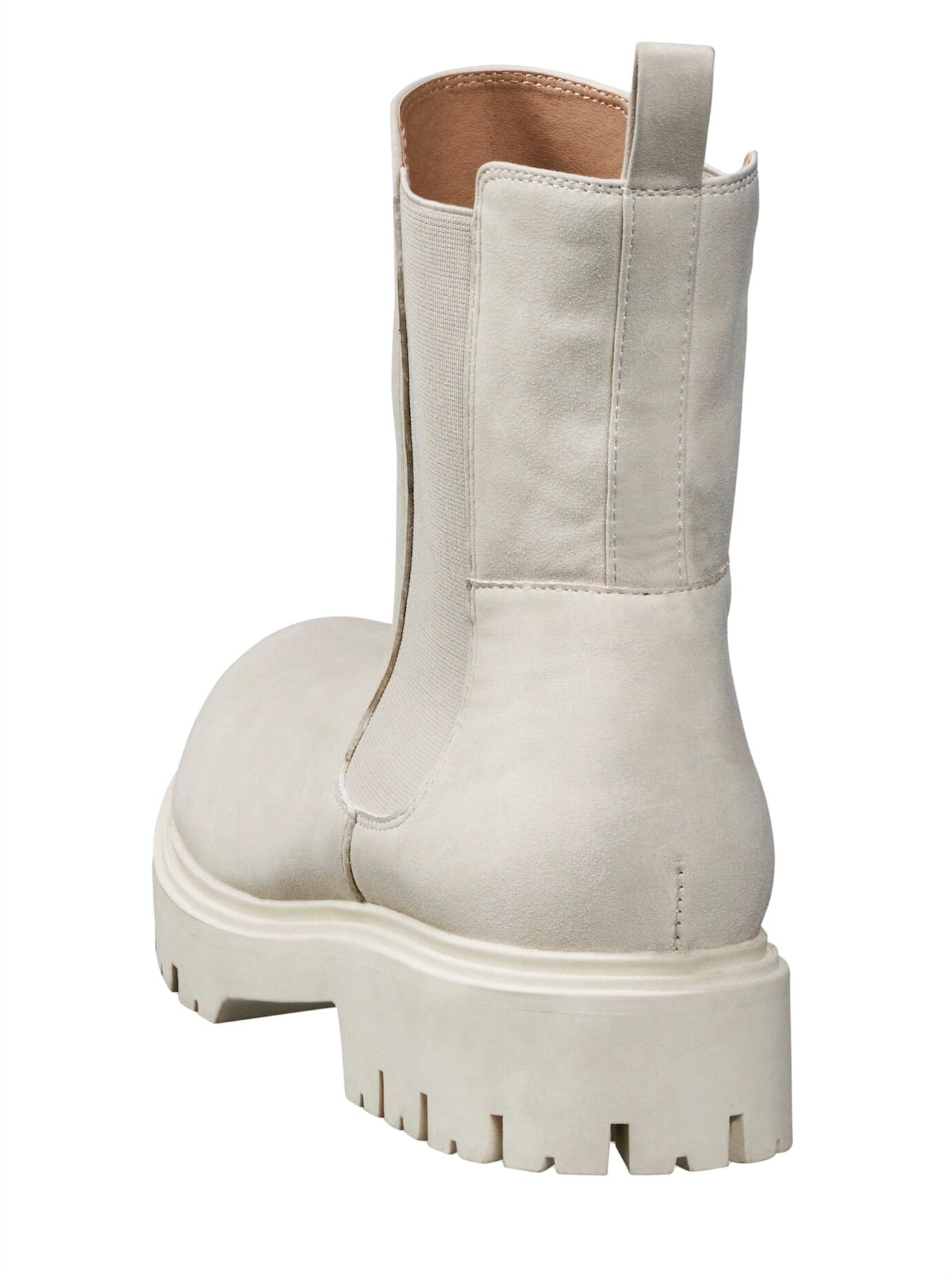Ankleboots SHEEGO, Damen, Gr. 40, XXL-Schaft, beige (natur), Lederimitat, Schuhe Ankleboots natur 40, XXL-Schaft
