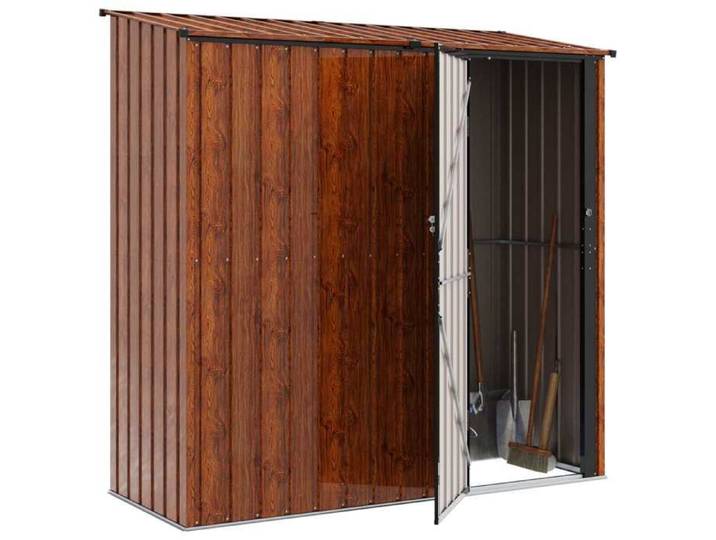 [96752]Cabanons de jardin Marron 203x85 5x200 cm Métал Poids:39.35 Kg
