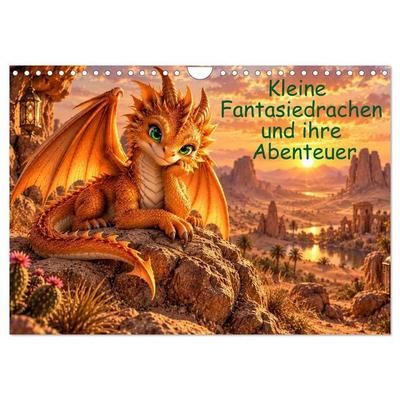 Kleine Fantasiedrachen und ihre Abenteuer (Wandkalender 2027 DIN A4 quer), CALVENDO Monatskalender