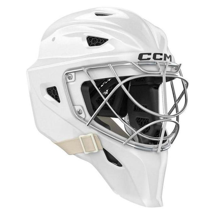 CCM AXIS XF Nicht zertifizierte Cat Eye SR Torwartmaske (L, Weiss) (L) (49642295)