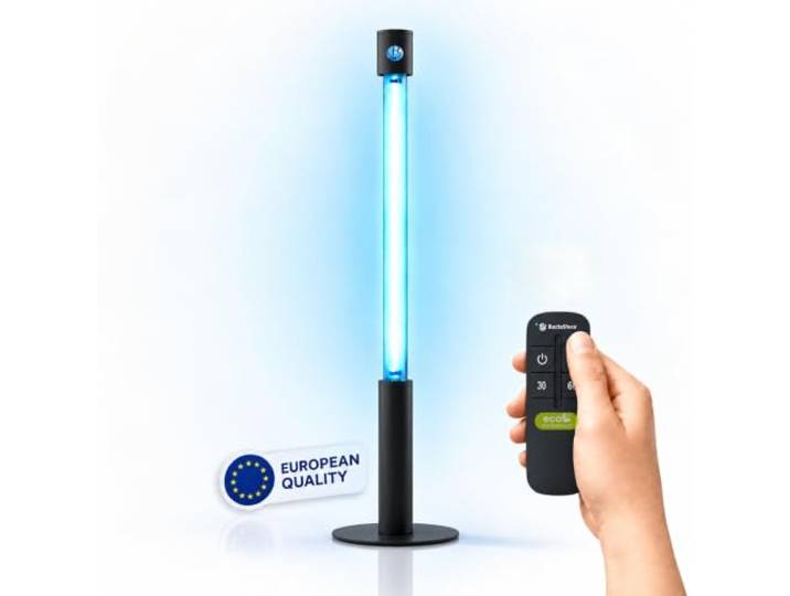 Bactosfera 360° 25 ECO UV-C Desinfektionsgerät: Ozonfrei mit RC-TIMER & 360-Grad-Schutz gegen Viren & Bakterien (Schwarz)