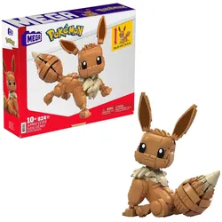 Mattel GMD34 - Mega - Pokémon - Jumbo Evoli, ca. 30 cm, Bauset