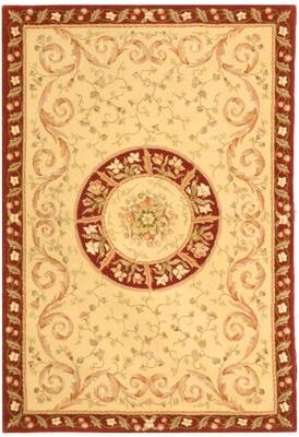 SAFAVIEH Handmade French Tapis Raina Shabby Chic Oriental Wool Rug