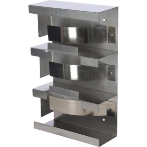 Kerbl Handschuhspender Wandhalter, für 3 Boxen Einmalhandschuhe, Edelstahl, silber