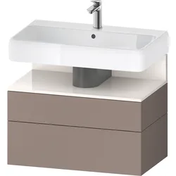 Duravit Collection One Waschtischunterbau, 1 Auszug und 1 Schublade, 790x470x590mm, Nische Weiß hochglänzend, QA4394022430000, Farbe: Basalt Matt