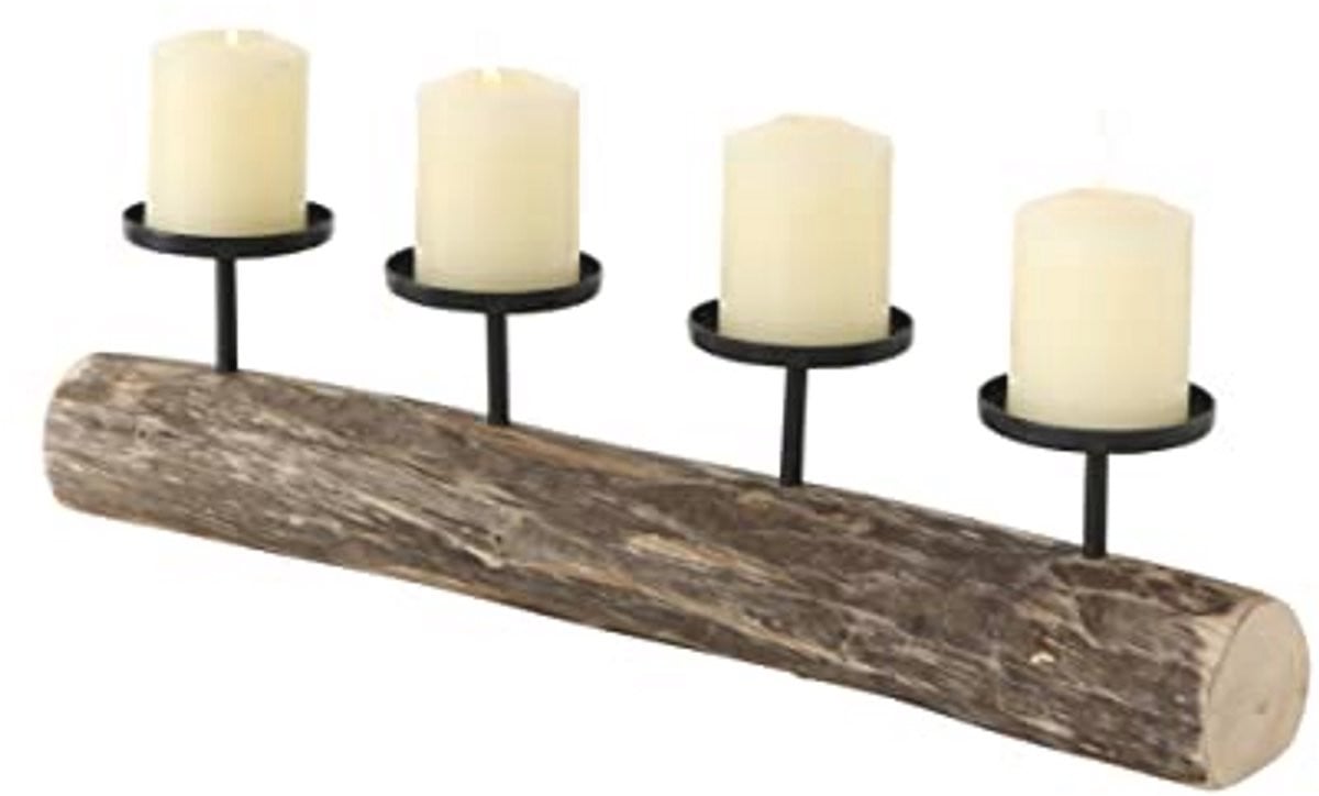 Stijlvolle kandelaar voor 4 kaarsen voor kerst en advent decoratie