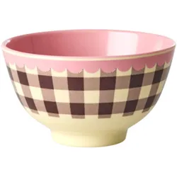 RICE Kleine Melamin Schale Check Me Out, H 6 cm Ø 11 cm, 300 ml