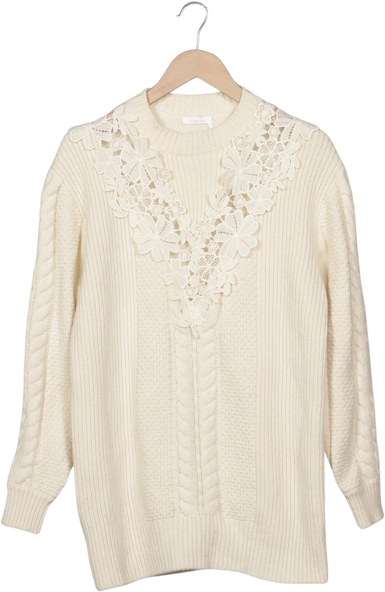 See by Chloe Damen Pullover, Cremeweiß, Gr. M, Wolle / Synthetik - Second Hand