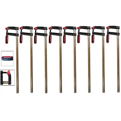 Vago-Tools 8x Profi Schraubzwinge 150x50 mm Zwinge Leimzwinge Klemmzwinge Temperguß