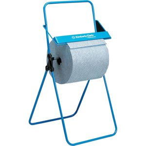 Kimberly-Clark Putztuchrollenhalter 6154, Bodenständer, für Rollen bis 40 cm, Metall, blau