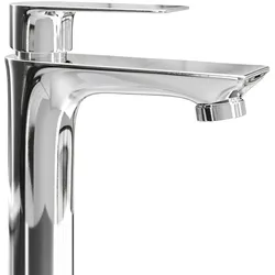 Planetmöbel Einhebelmischer Waschtischarmatur 17 cm Chrom aus Messing mit Keramikkartusche