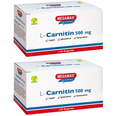 L-Carnitin 500Mg MEGAMAx x2 2x120 St Kapseln