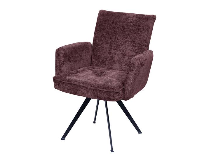 Drehbarer Armlehnenstuhl AMORAY 64 x 87 x 71cm Rot/Bordeaux