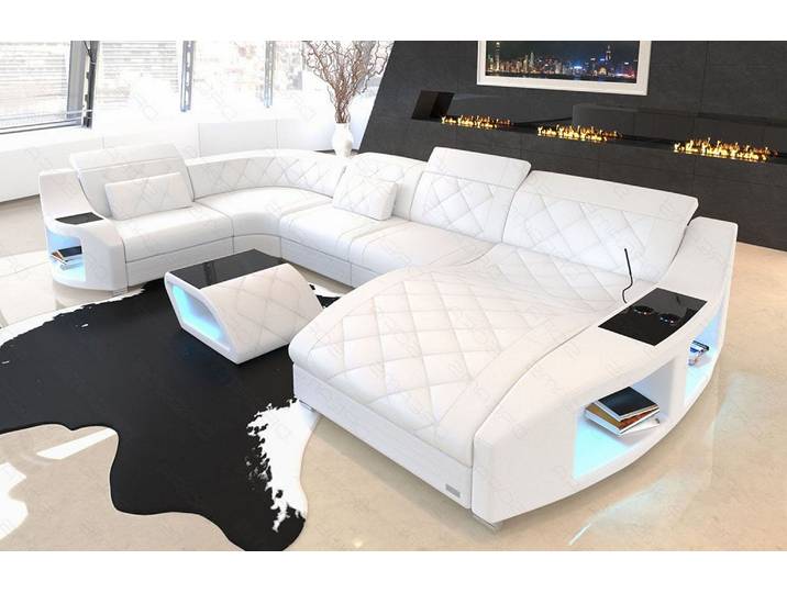 Wohnlandschaft Swing U-Form aus Leder