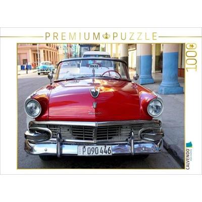 CALVENDO Puzzle Der Oldtimer Ford Sunliner in Havanna | 1000 Teile Lege-Größe 64x48cm Foto-Puzzle für glückliche Stunden