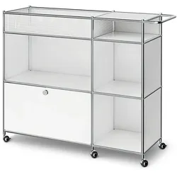 Tchibo - Barwagen Metall »Cn3« mit Klappenfach - 126,5x40x101,5cm - chrom -