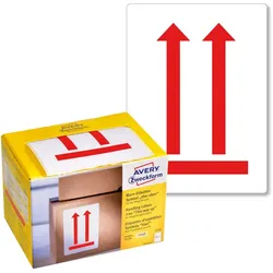Avery Zweckform Warnetiketten Symbol Hier oben 100x74mm weiß VE=4x200 Stück