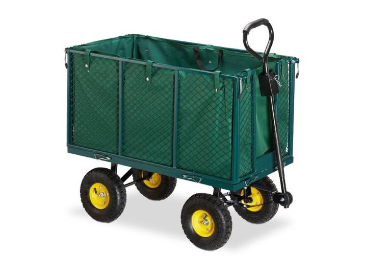 Relaxdays Gartenwagen hoch