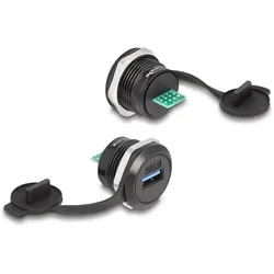 DeLOCK USB 3.2 Gen 1 Typ-A zu PCB Einbaubuchse mit Staubschutzkappe