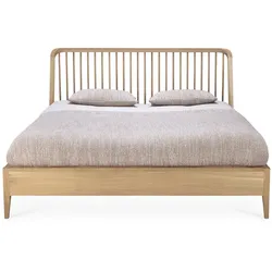 Bett Spindle Ethnicraft Eiche geölt braun, 170x97 cm