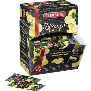 Teekanne Zitronensaft aus Konzentrat, je 4 ml, 100 Portionsbeutel