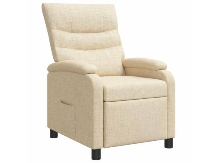 HFXHIJXQ Liegesessel Relaxsessel Stoff Verstellbar Creme 66x95x100cm Ergonomischer Fernsehsessel für Wohnzimmer und Arbeitszimmer, stufenlose Neigung von 115 bis 160 Grad für Erholung
