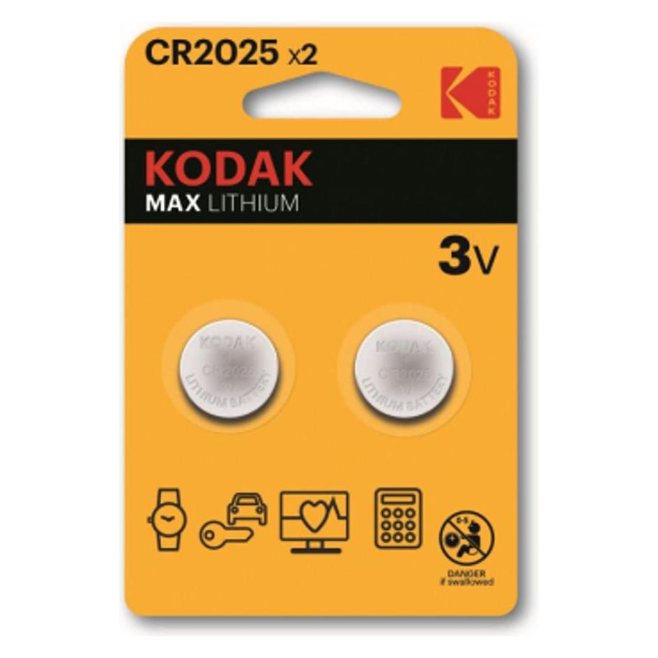 Kodak CR2025 Einwegbatterie (2 Stk., CR2025, 140 mAh) (30417670)