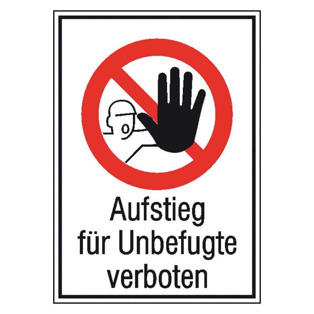 SafetyMarking VerbotsKombischild Aufstieg für Unbefugte verboten 13. (11.1144)