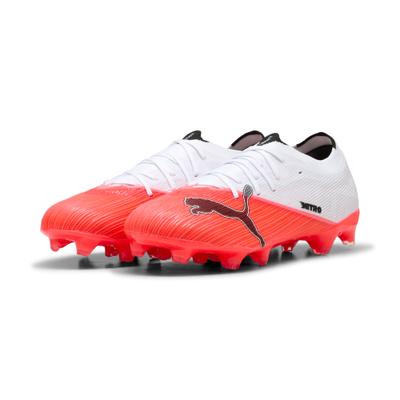 Fußballschuh PUMA "ULTRA NITRO 7 MATCH FGAG", Herren, Gr. 44, Textil, rot (ultra rot, puma schwarz, puma weiß), Synthetik, Schuhe Fußballschuh, für Rasen- und Kunstrasenplätze