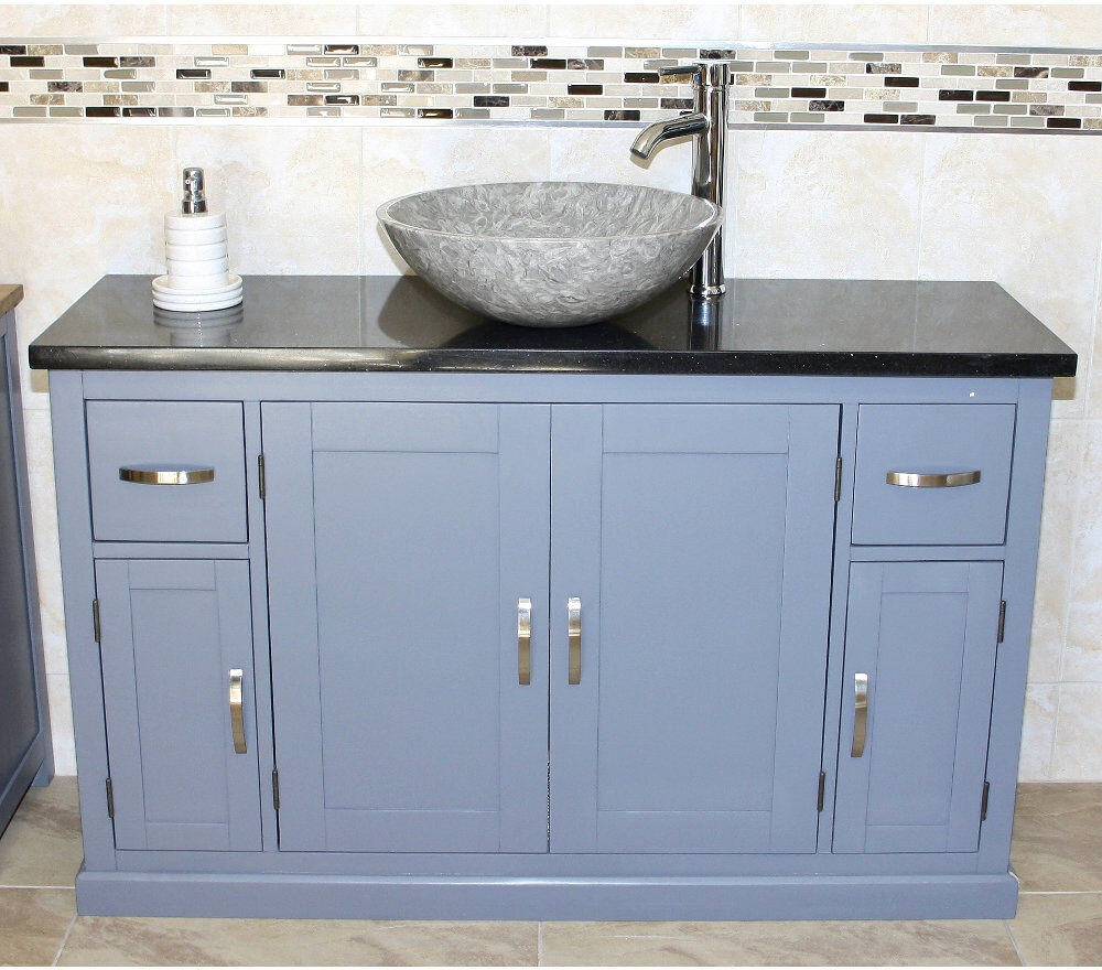 August Grove Bora 1230mm Single Bathroom Vanity with Vessel Ceramic Basin Black 1,230mm W
