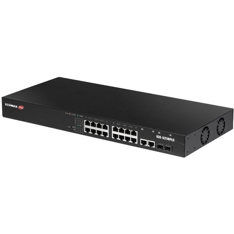Edimax Industrieller Überwachungs-VLAN 18-Port Gigabit PoE+ Web Smart Switch