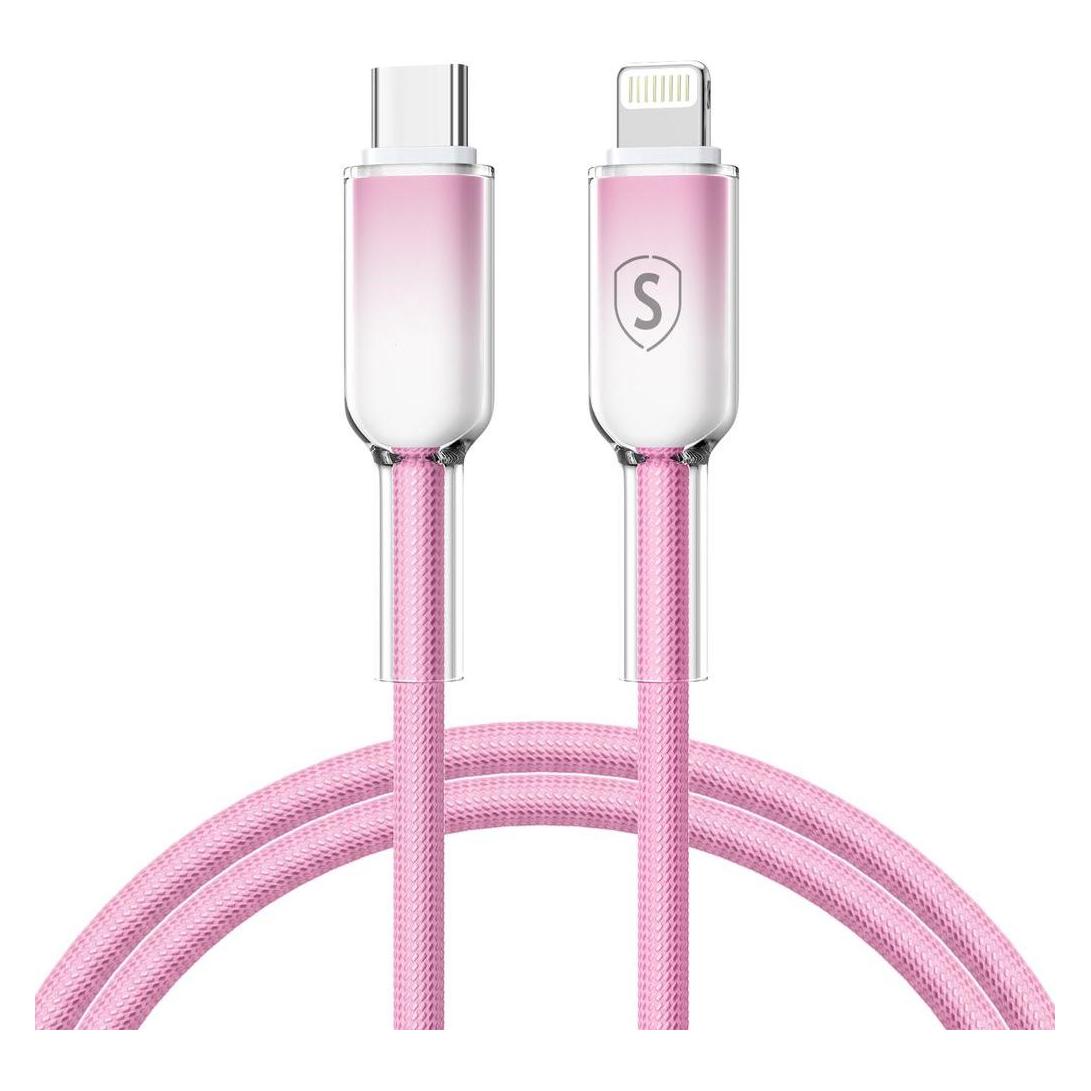 SIGN Dynamic Series USB-C to Lightning Cable 2.4 A, 1m - Pink (1 m) (SN-D-PINKCL1M)