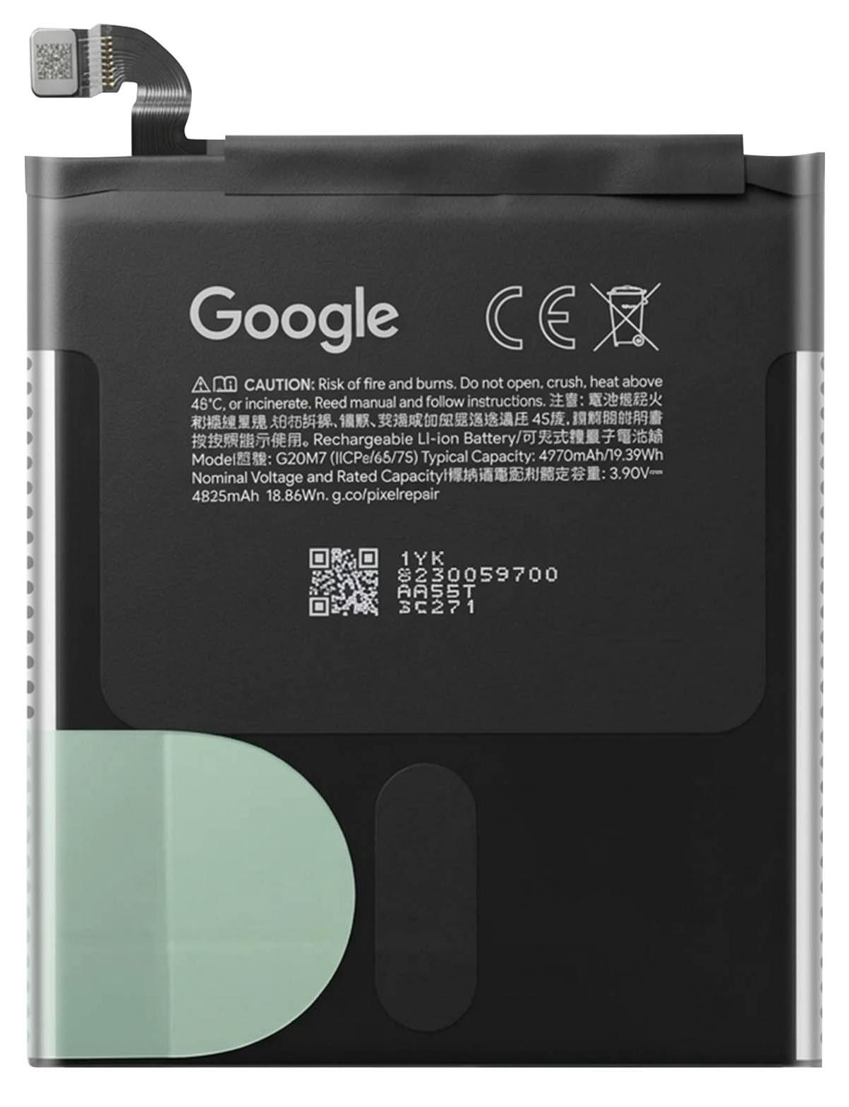 Google originele Li-Ion batterij 4970mAh voor Google Pixel 10, zwart