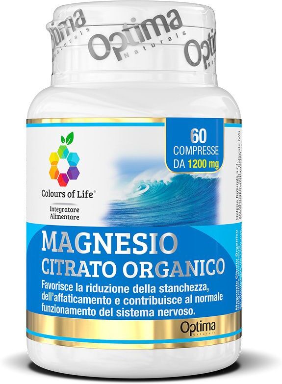 OPTIMA NATURALS Srl Optima Naturals, Magnesio Citrato Organico, 60 Compresse