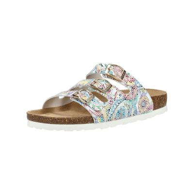 Pantolette ROHDE "Rohde Pantoletten Veloursleder", Damen, Gr. 40, Leder, bunt (multi), Veloursleder, Schuhe Pantolette