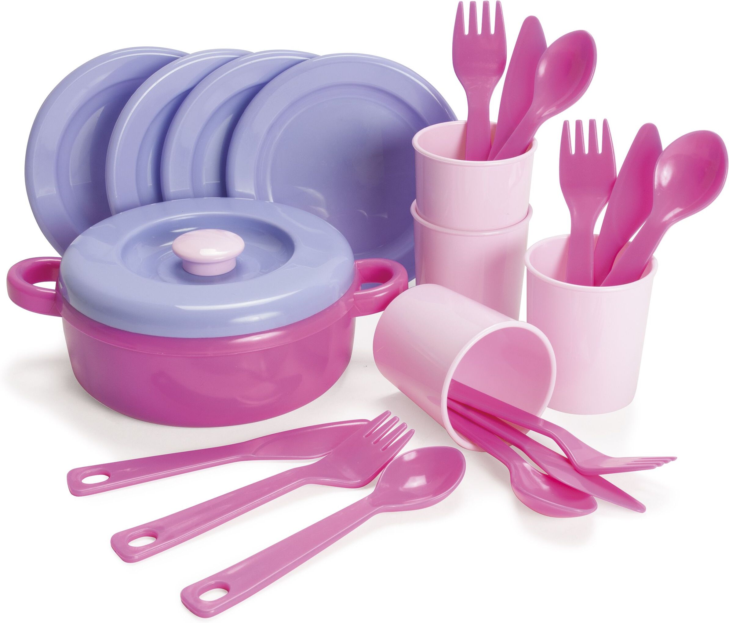 Dantoy - Dinner set, Pink (4397)
