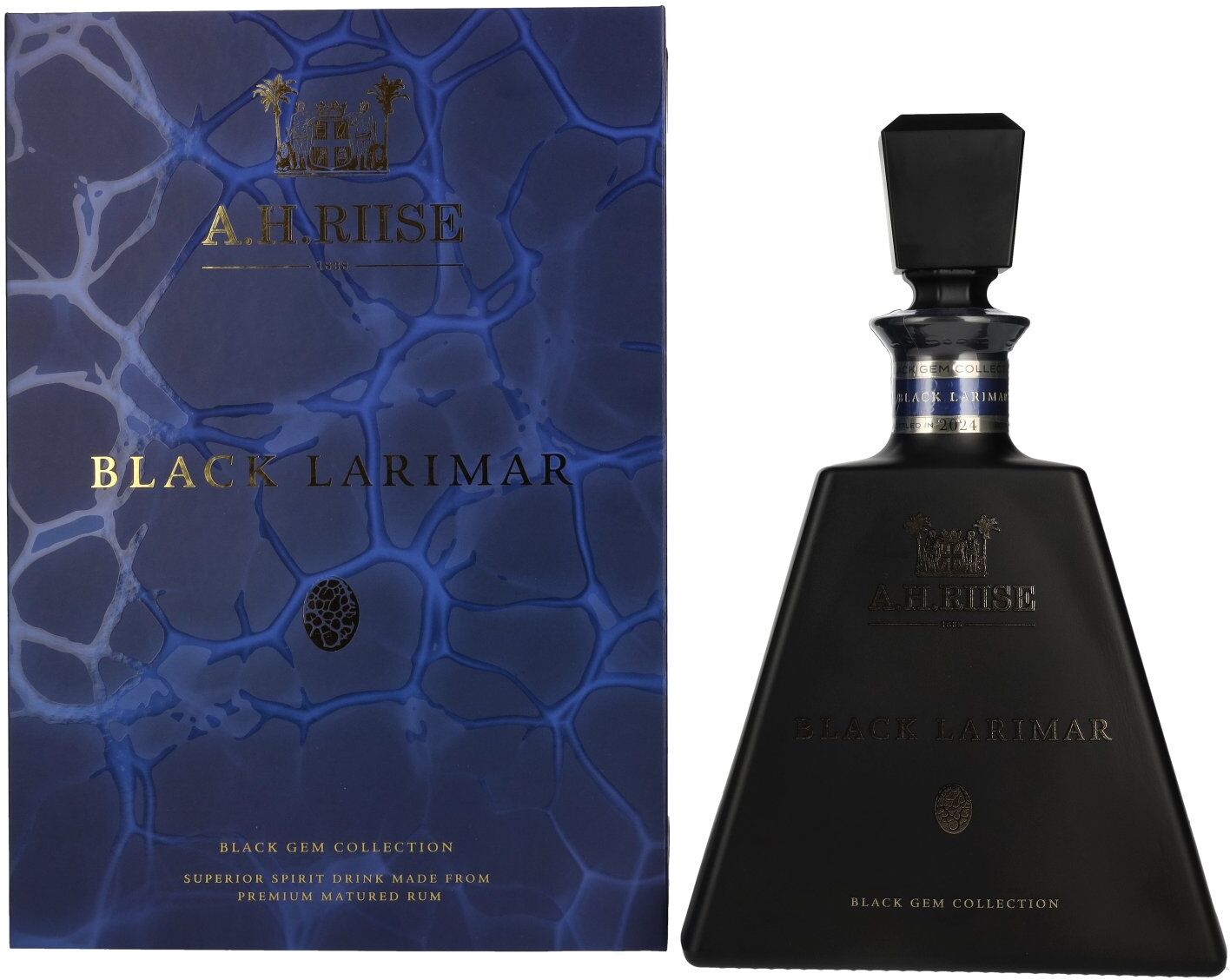 A.H. Riise Black BLACK LARIMAR Gem Collection Spirit Drink 45,2% Vol. 0,7l in Geschenkbox