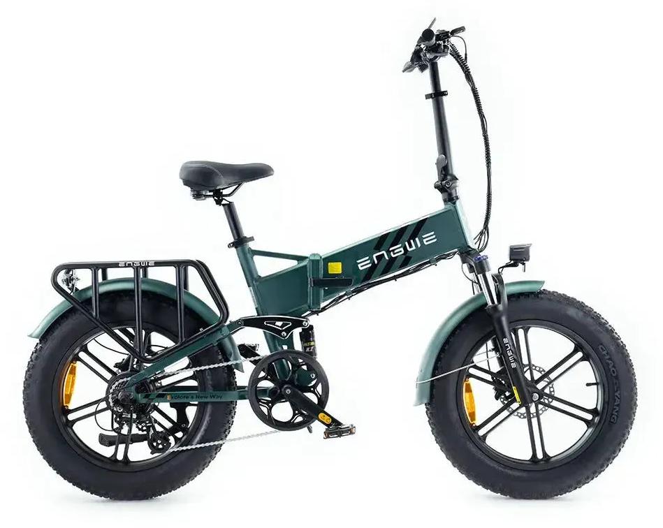 ENGWE Engine Pro 2.0 - E-Klapprad inkl. Kettenschloss - 20 Zoll - 250W Motor - 120 km Reichweite - 8-Gang - Hydraulische Scheibenbremsen - 832Wh Akku - Federgabel - Grün