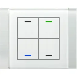 MDT BE-GTL40W.01 Glastaster II Light, Schalter + Taster, Weiss