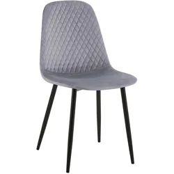 CLP Stuhl Giverny Samt - Farbe: grau, Material: Samt